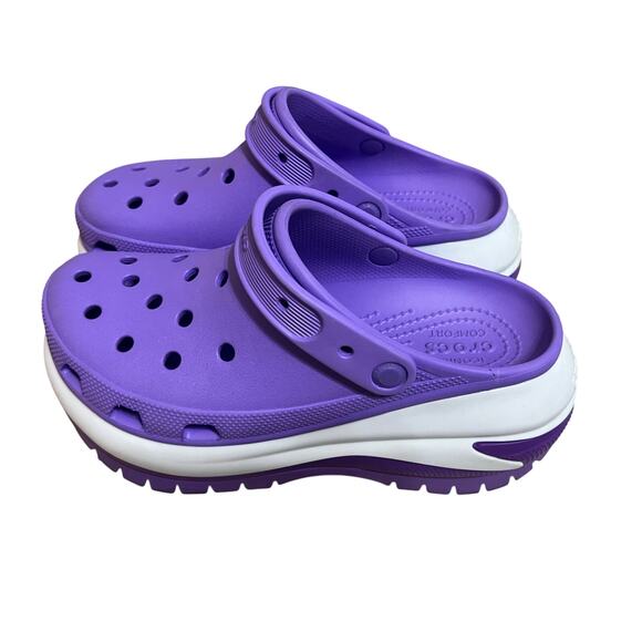 Crocs Classic Mega Crush Clog Womens Size 10 Purple Platform Unisex Mens size 8 - Picture 5 of 8